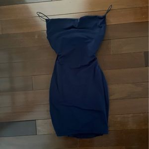 B.Darlin Spaghetti Strap Cowl Neck Mini Dress